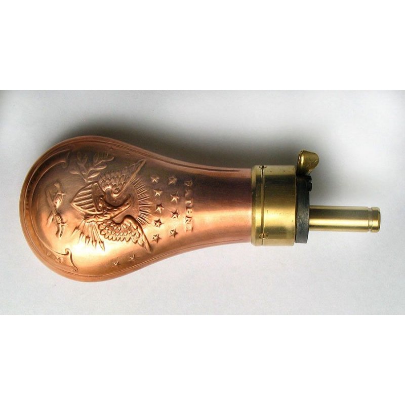 .36 Pulverflasche TRAPPER-EAGLE (Adler) Kupfer aus a.