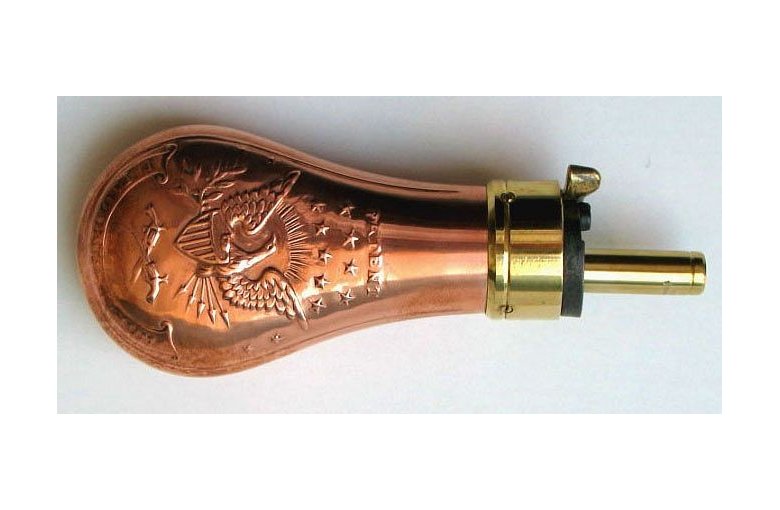 .36 Pulverflasche TRAPPER-EAGLE (Adler) Kupfer aus a.