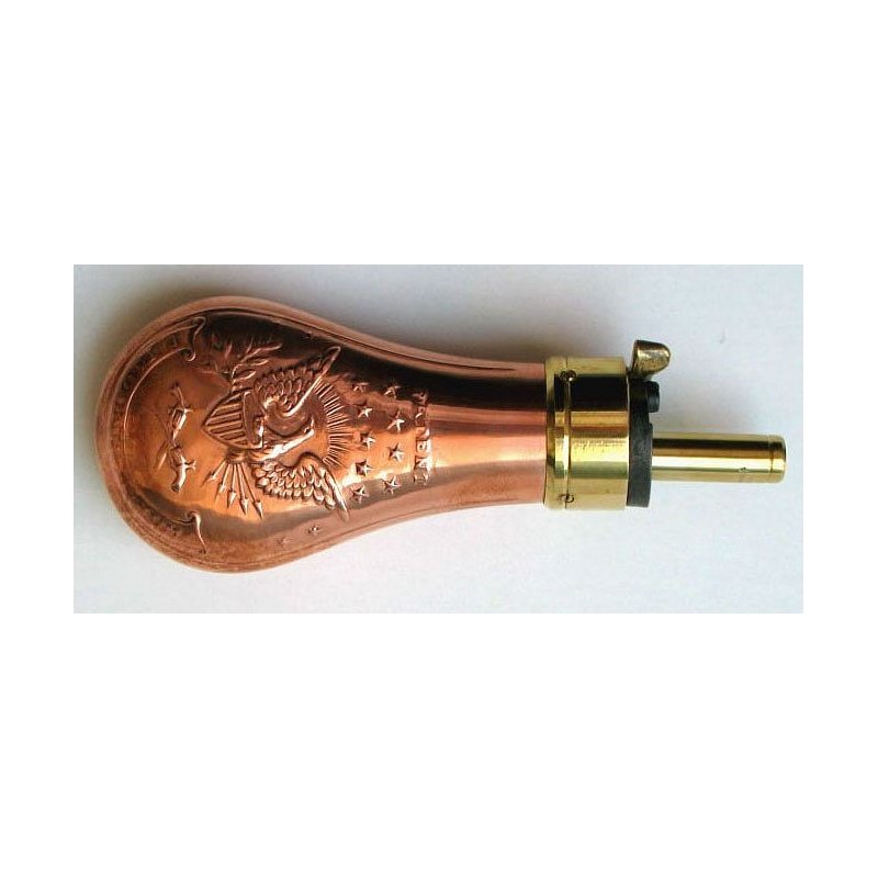 .36 Pulverflasche TRAPPER-EAGLE (Adler) Kupfer aus a.