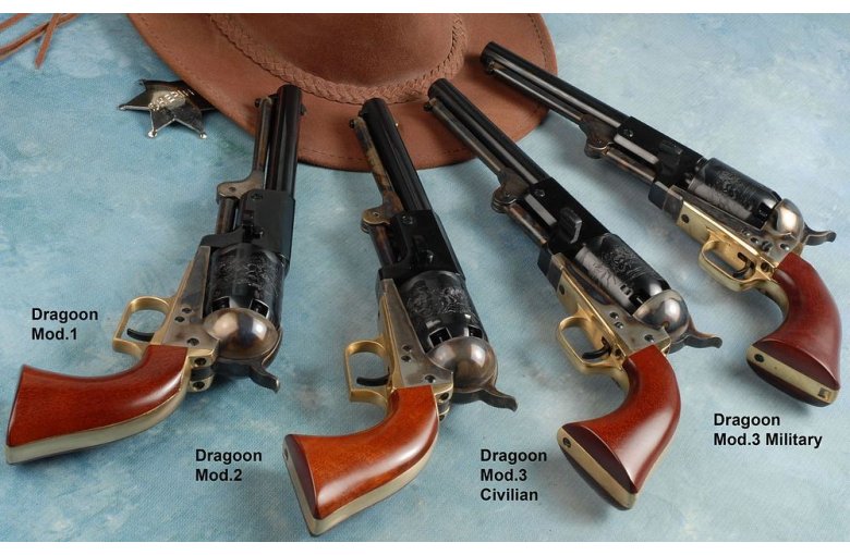 DRAGOON MOD 3 CIVIL 7 1/2 aus a.Revolver offener Rahmen bei