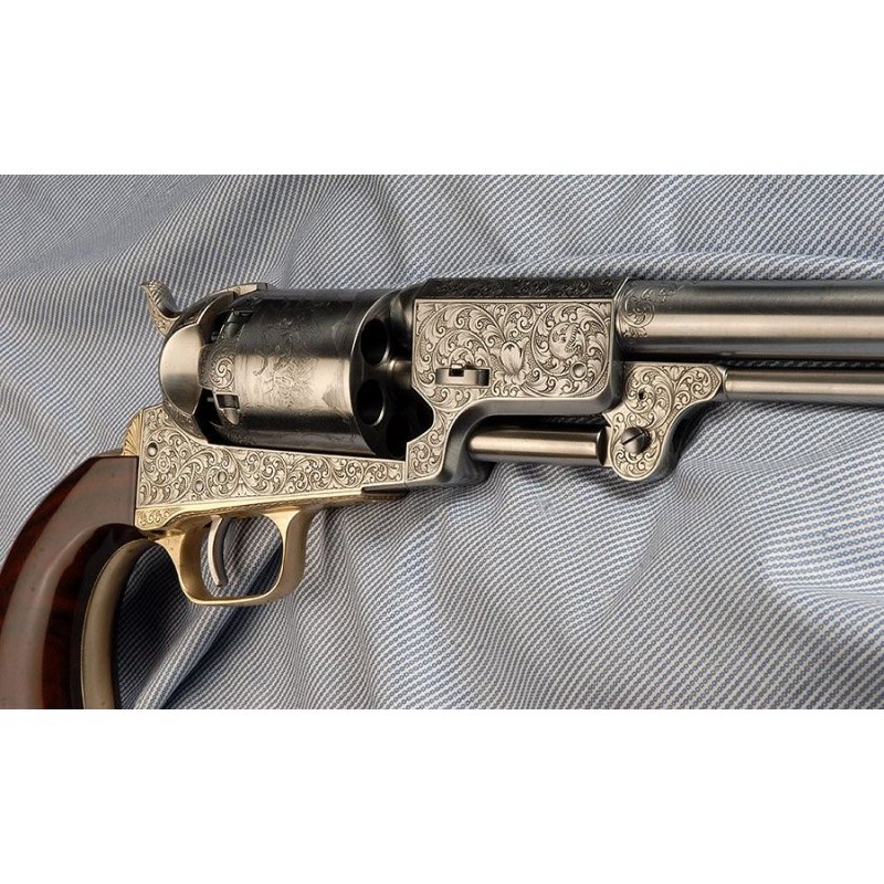 COLT DRAGOON CIVILIAN - full Hand engraved aus a.Revolver