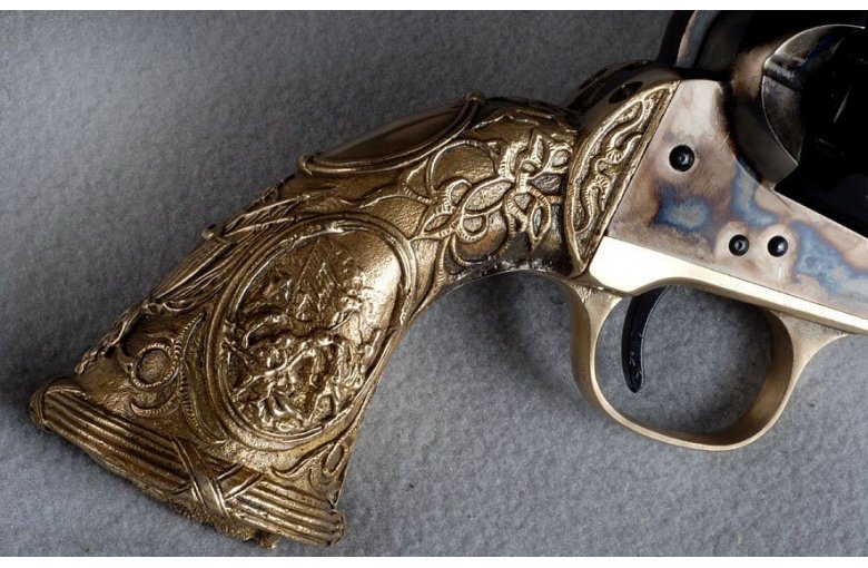 COLT NAVY TIFFANY 1847 - oval,.44 aus a.Revolver offener Rahmen