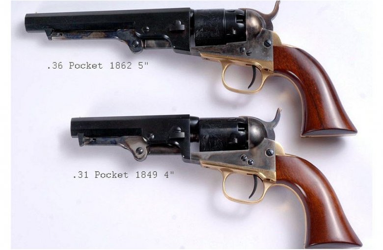 Vorderlader Revolver Pocket 1849 4 aus a.Revolver offener