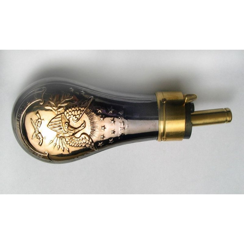 Pulverflasche Trapper Black Gold, Kal. 36 aus c. Holster &