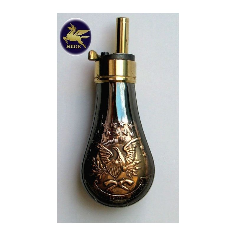 Pulverflasche Trapper Black Gold, Kal. 36 aus c. Holster &
