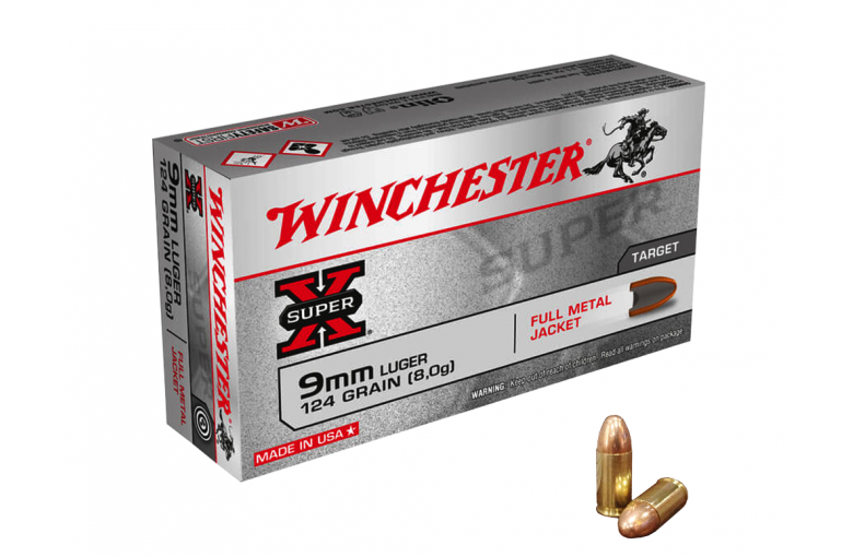 WINCHESTER 9 mm Luger, FMJ 124 grs